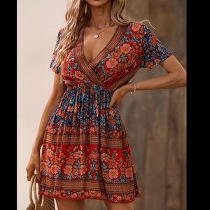 Colorful Printed Dress